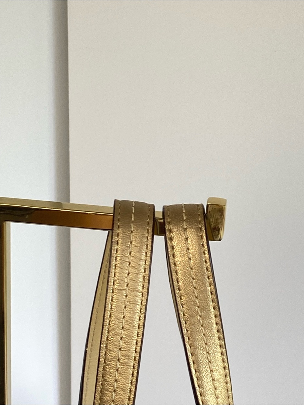 Coach Studded Signature Jacquard Gold Metallic Signature Tote with Suede Trim - Picture 12 of 17